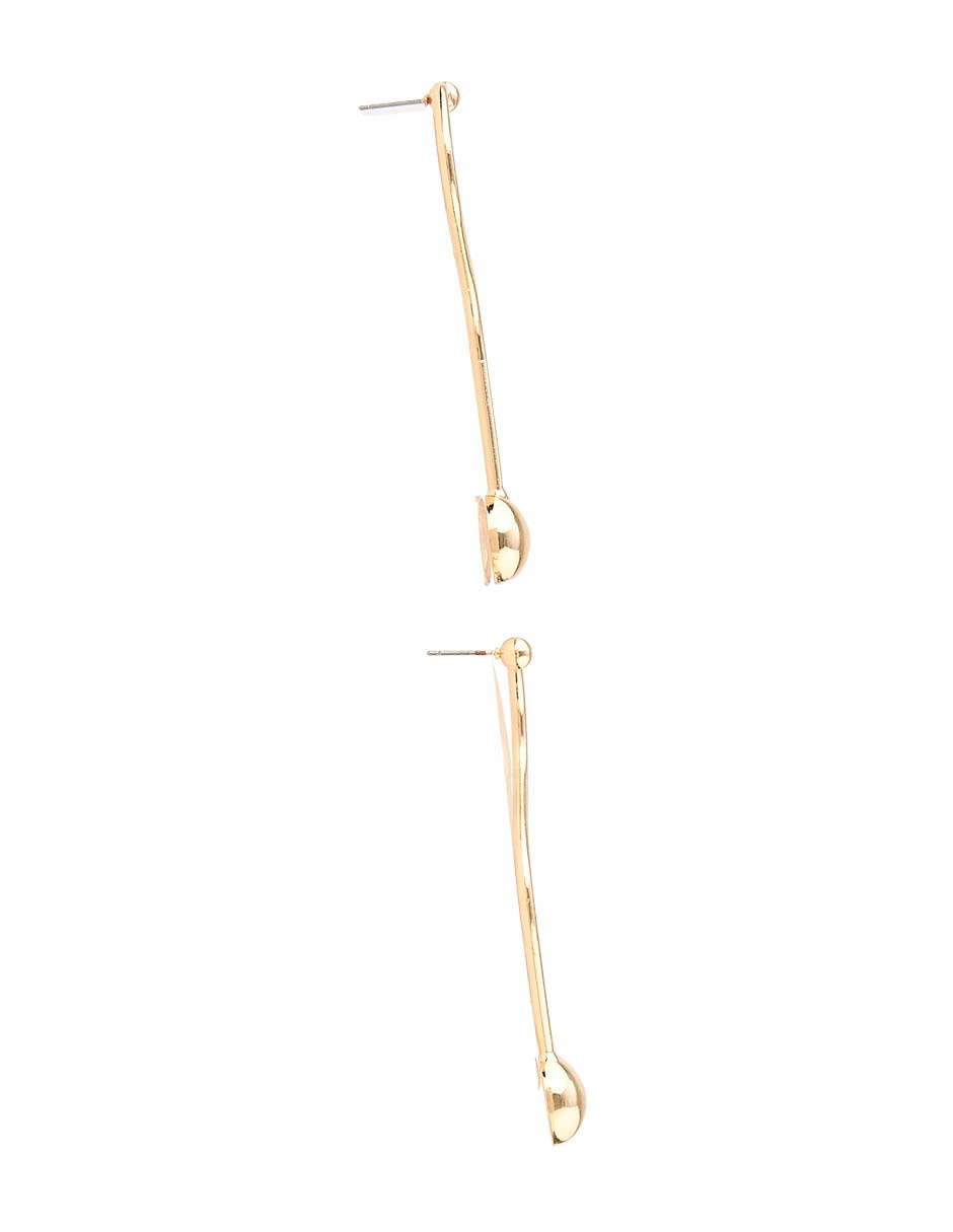 Aretes largos con acabado brillante 3