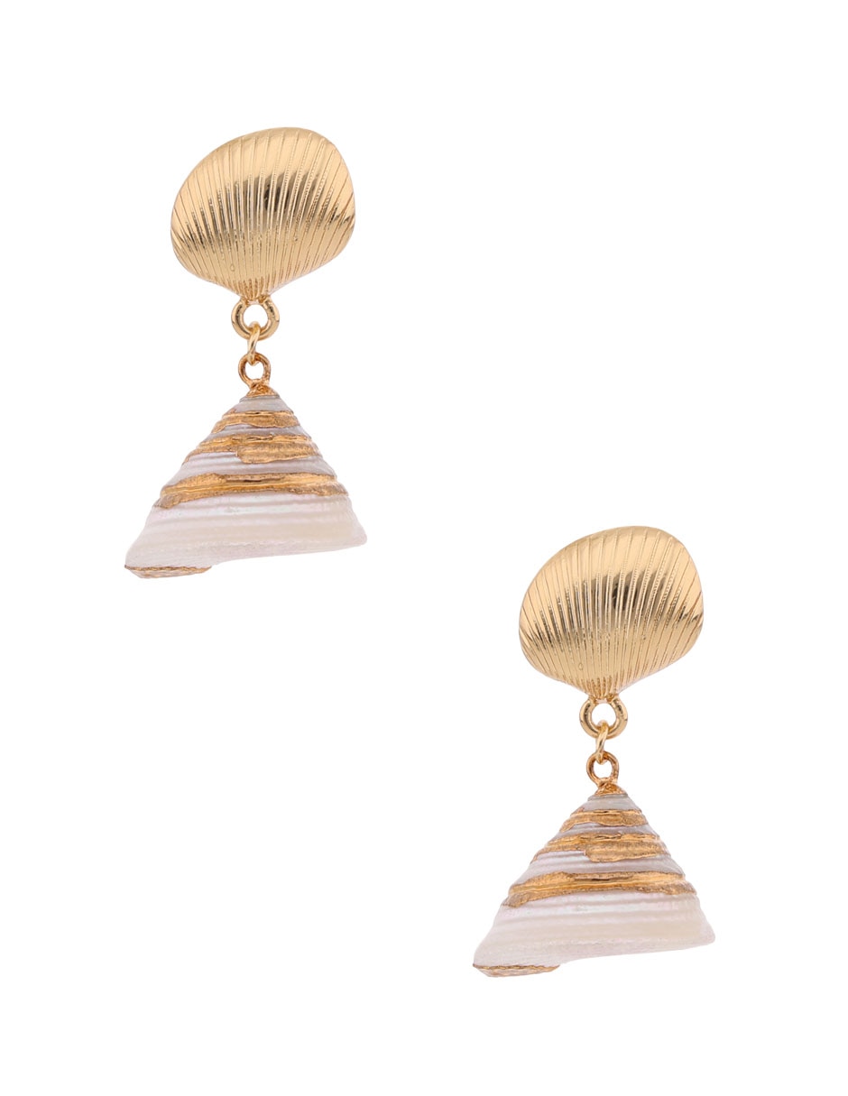 Aretes largos Map con acabado brillante