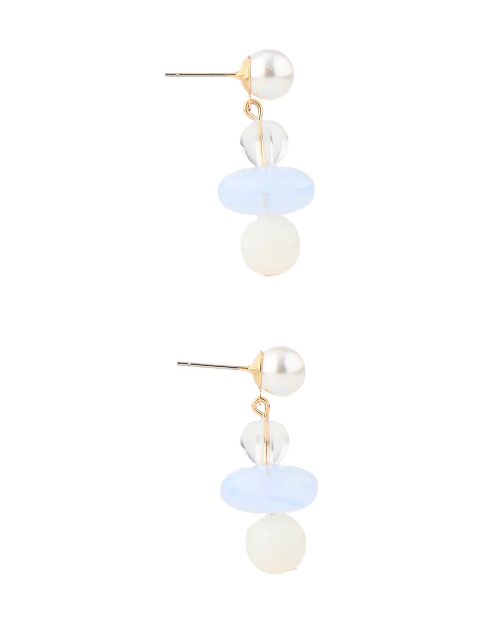 Aretes largos map con acabado liso pulido