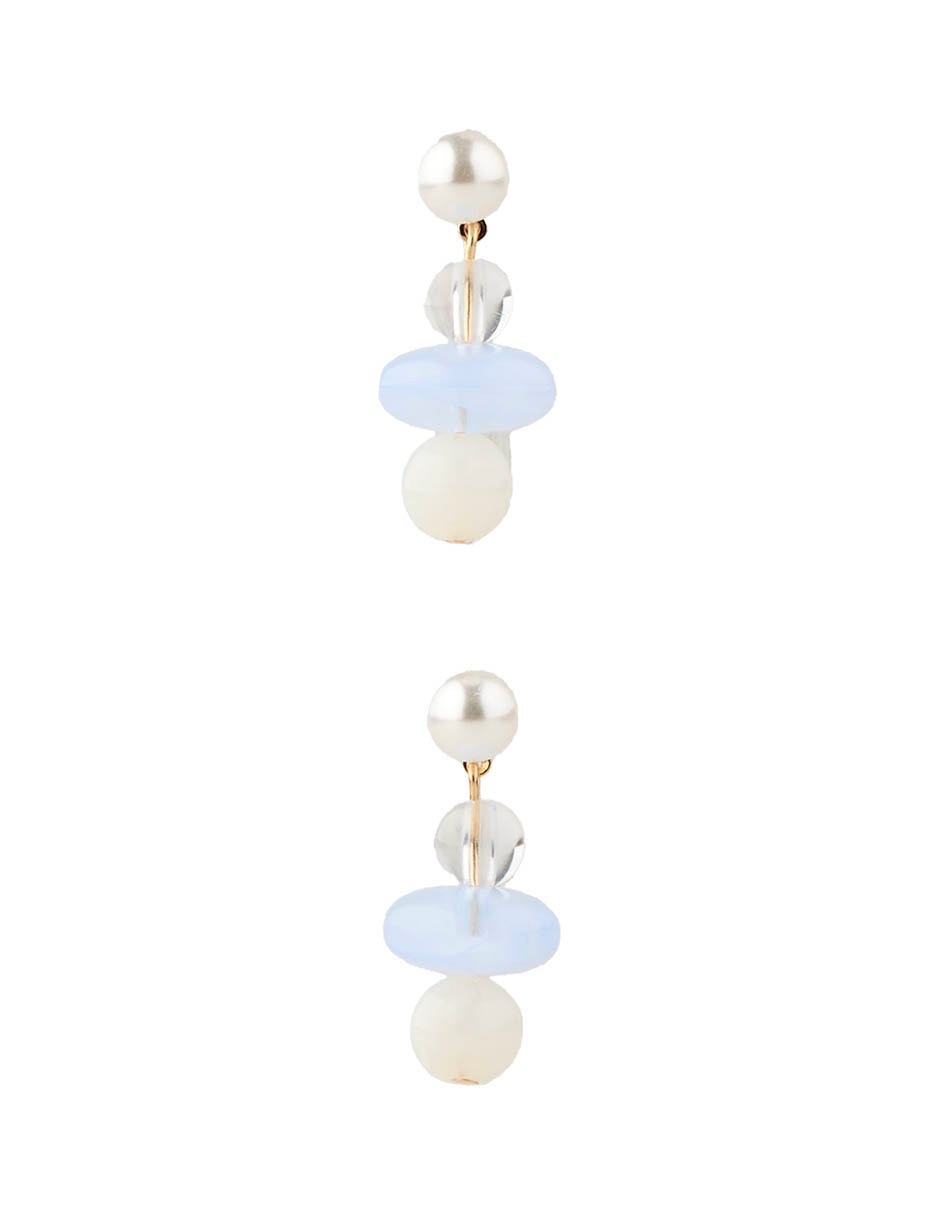 Aretes largos map con acabado liso pulido