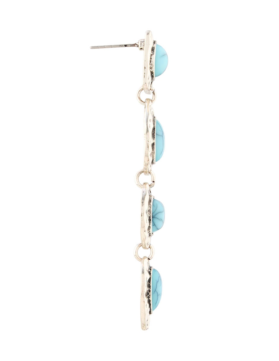 Aretes largos map con acabado liso pulido