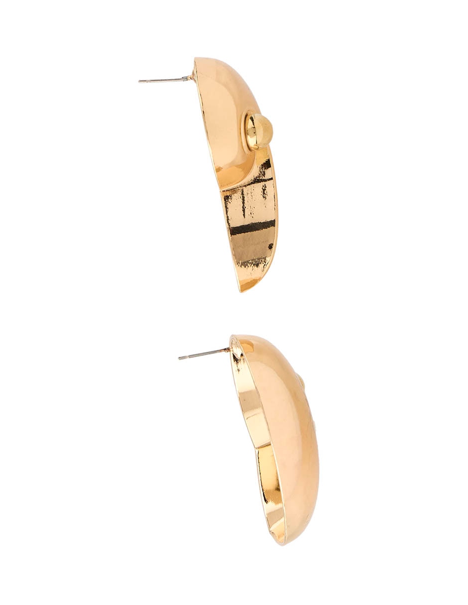 Aretes Largos Map Con Acabado Brillante