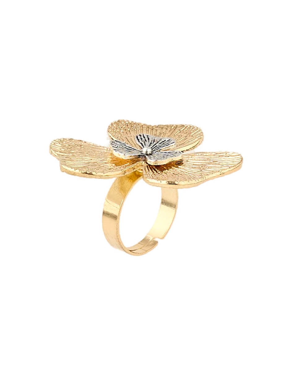 Anillo de flor Map acabado brillante