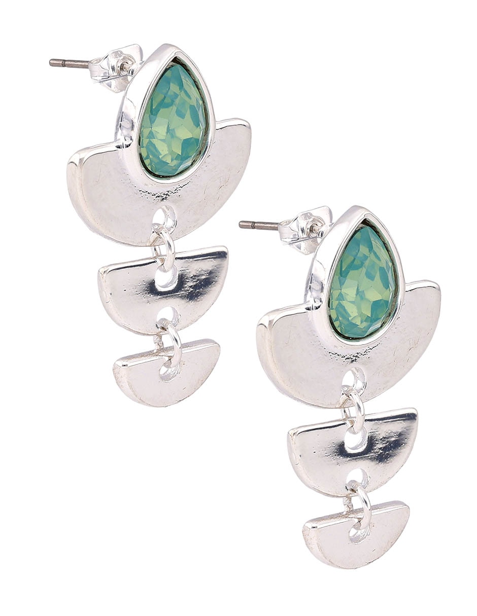 Aretes cortos con acabado brillante 2