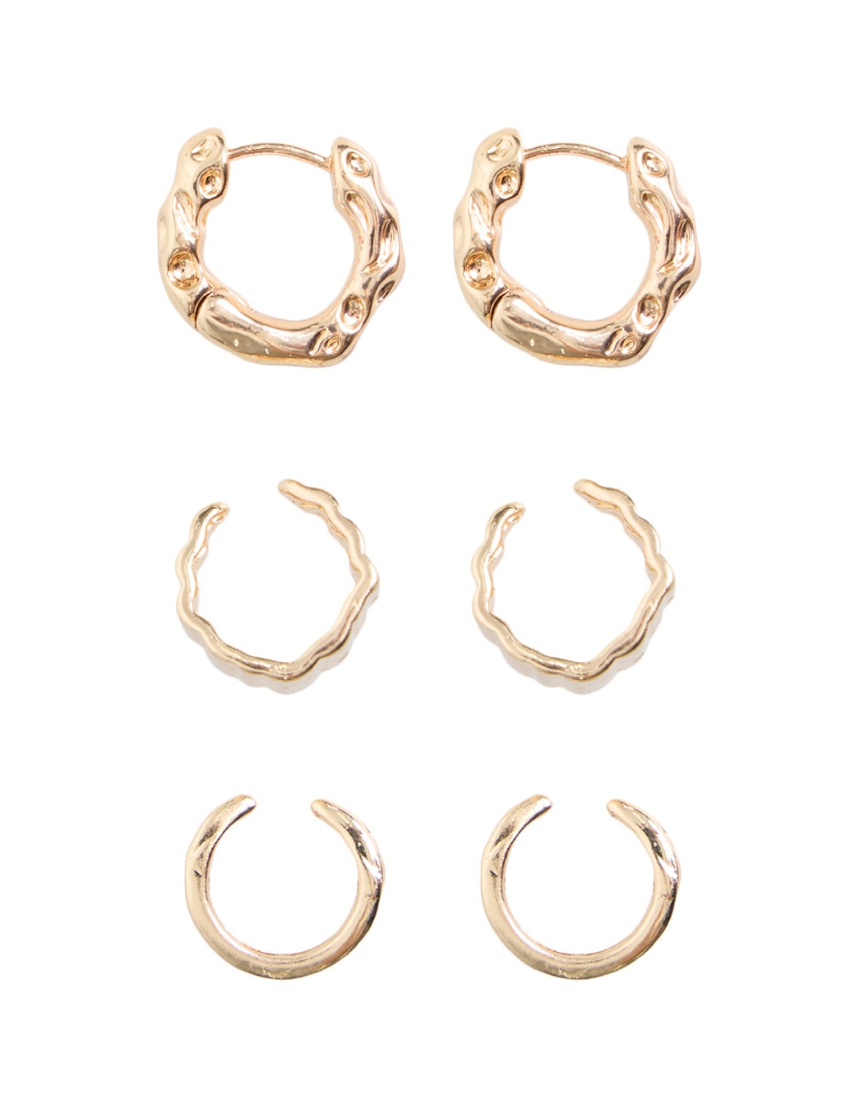 ARETES MA2604-19 PLÁSTICO-MET, ORO