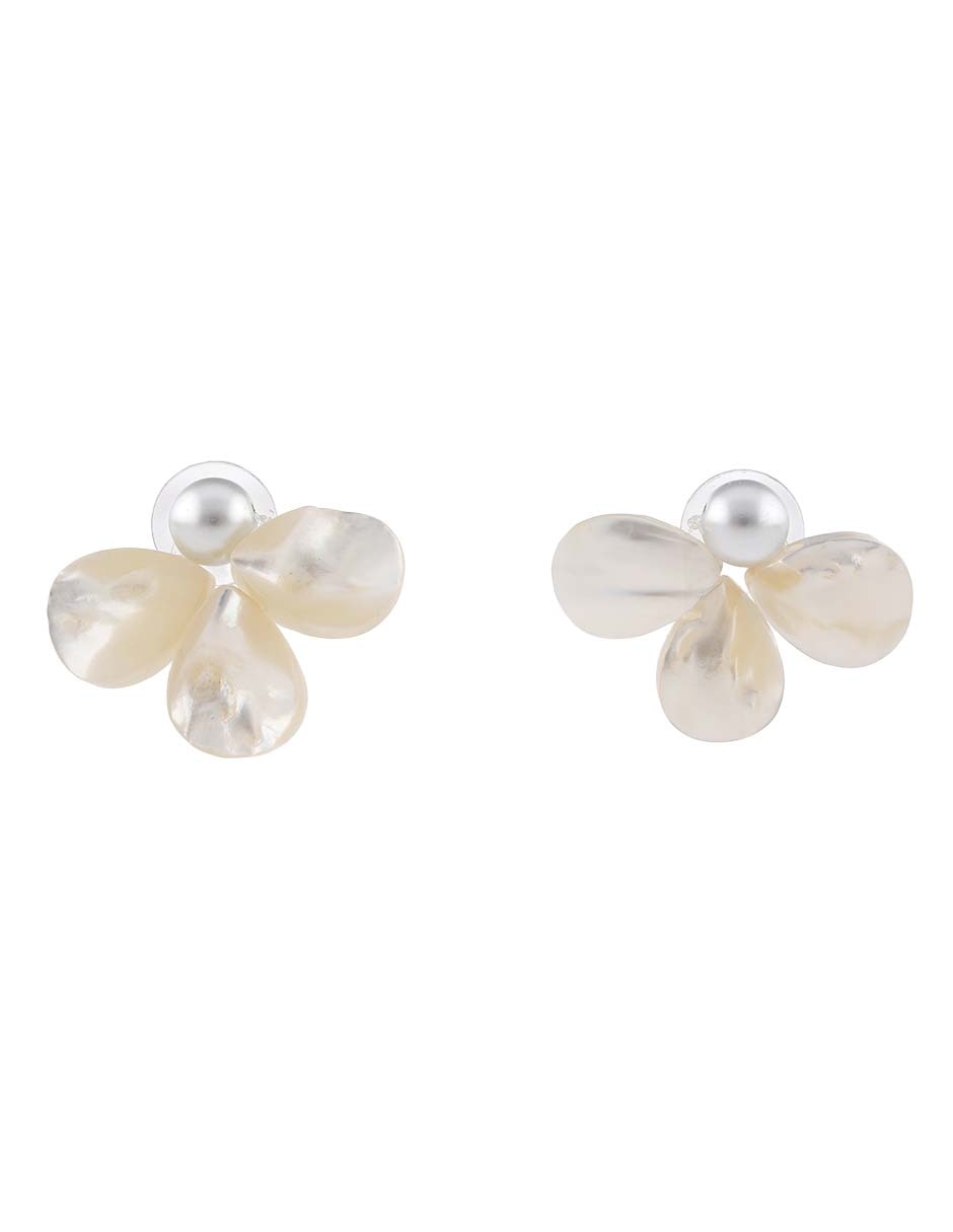 Aretes largos de flor 1