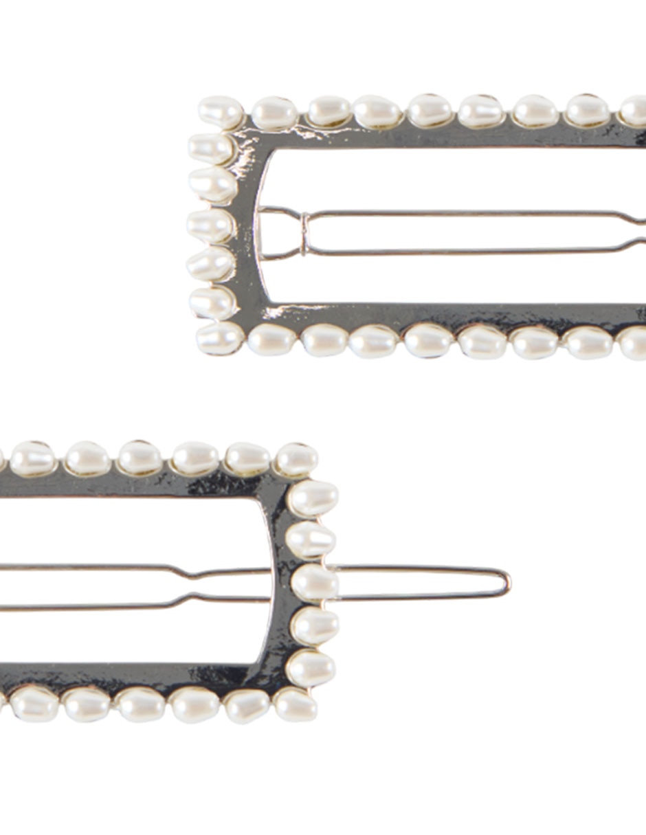 Set de broches para cabello con acabado brillante