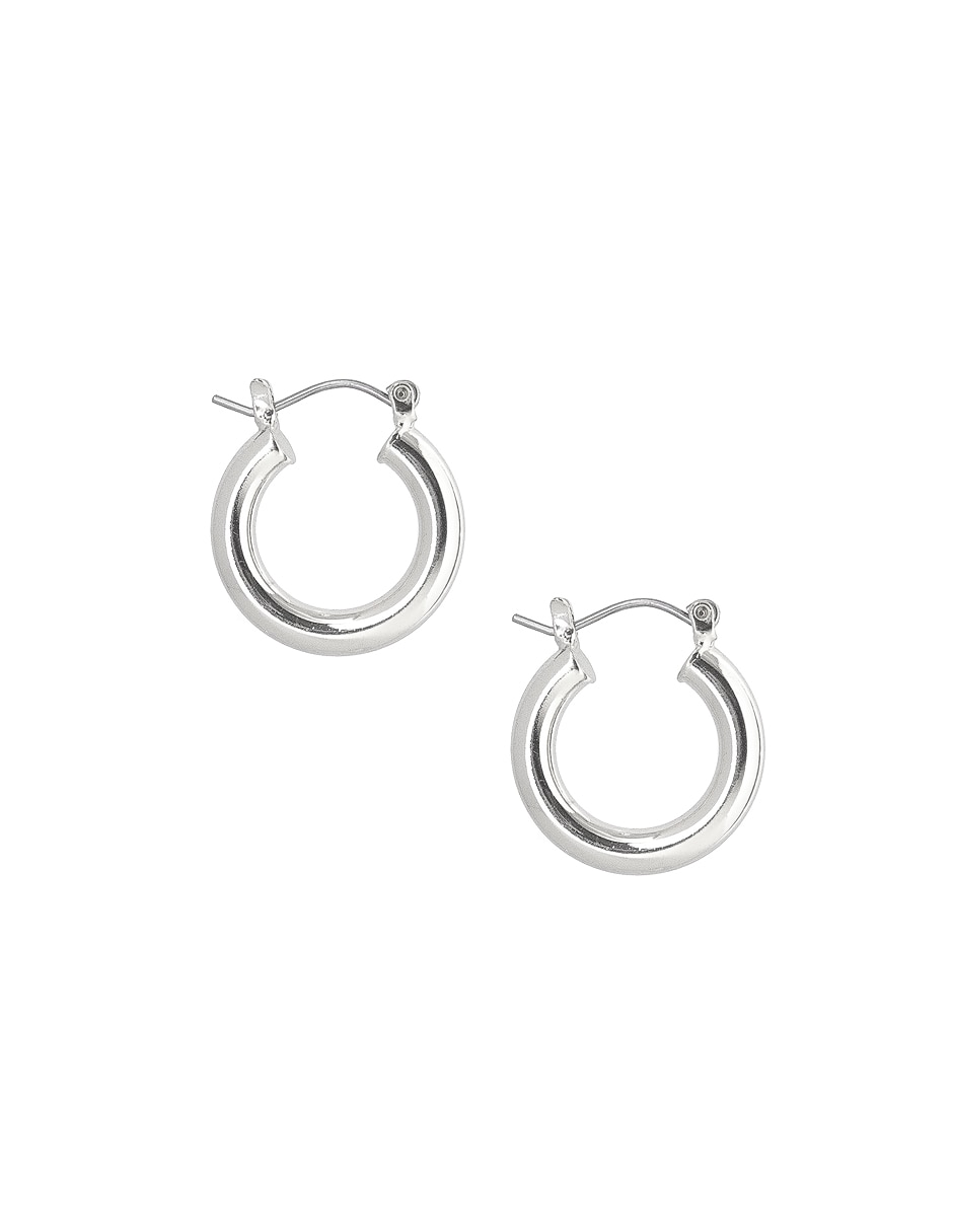 Aretes de aro ciruculares con acabado lustre 2