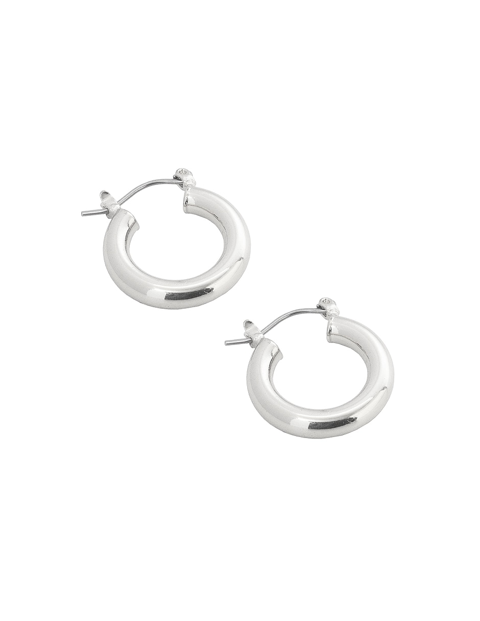 Aretes de aro ciruculares con acabado lustre 3