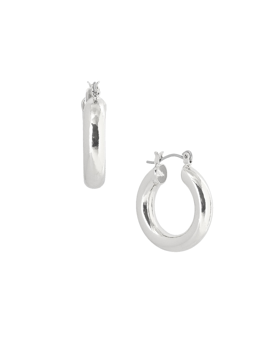 Aretes de aro ciruculares con acabado lustre 4