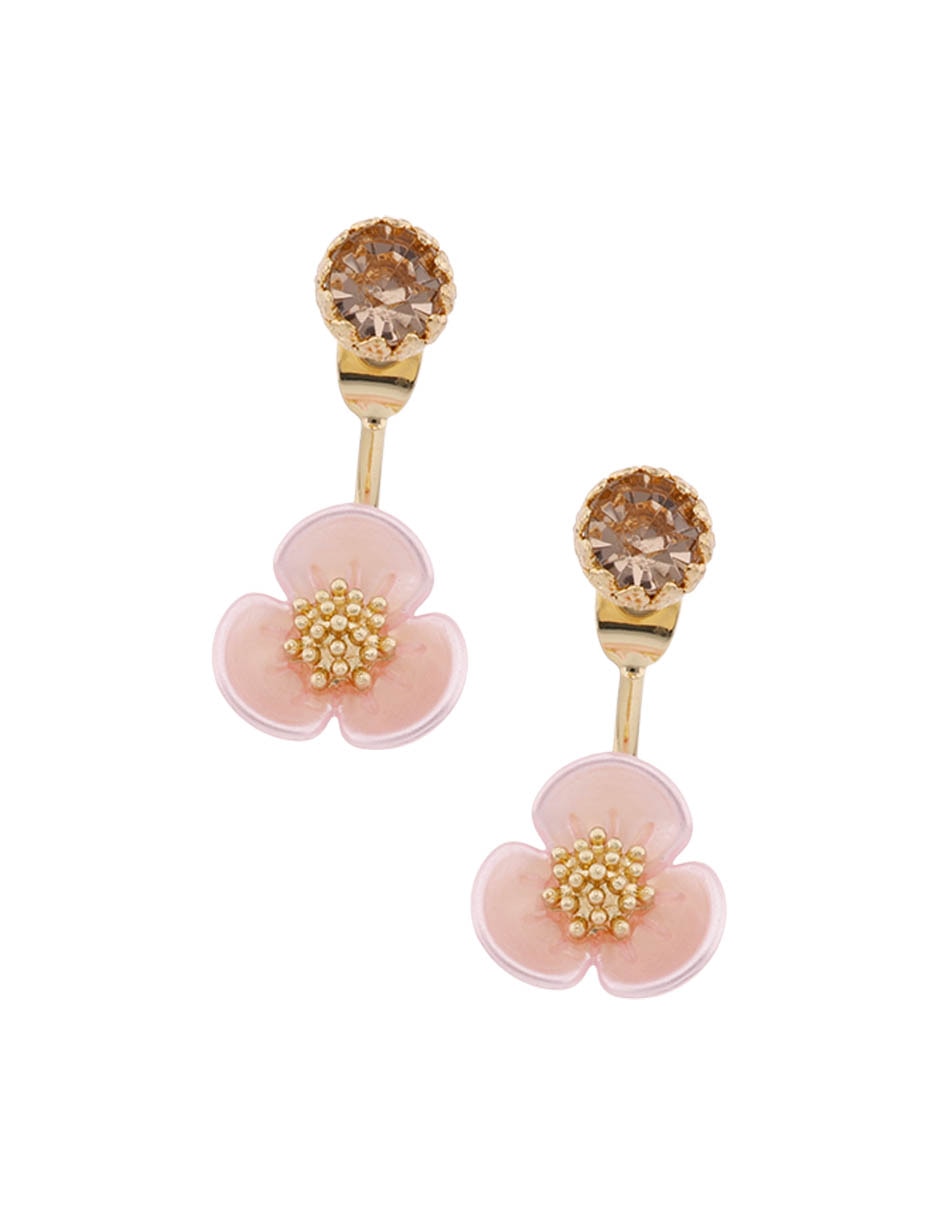 Aretes de flor con acabado brillante Aretes de flor con acabado brillante
