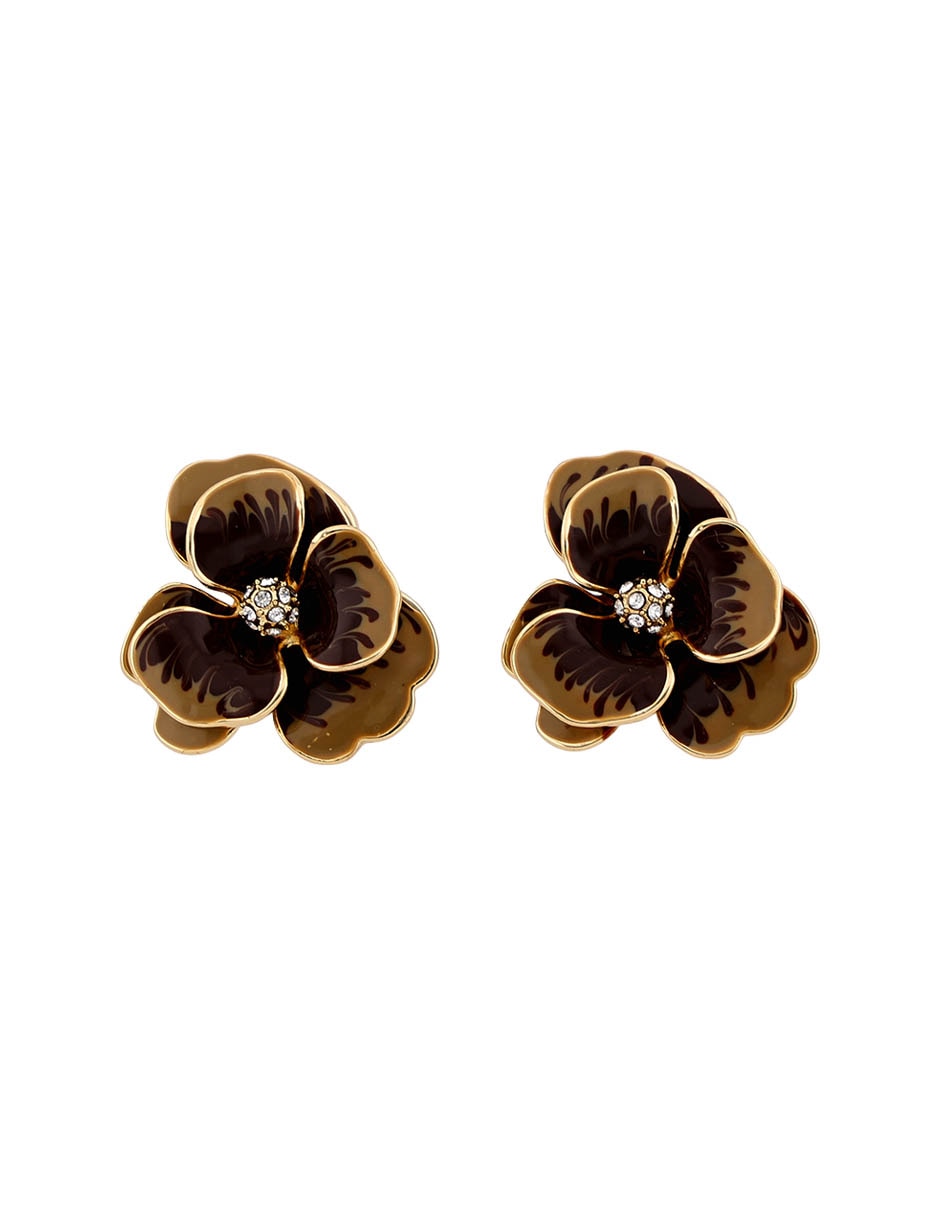 Aretes de flor con acabado brillante Aretes de flor con acabado brillante