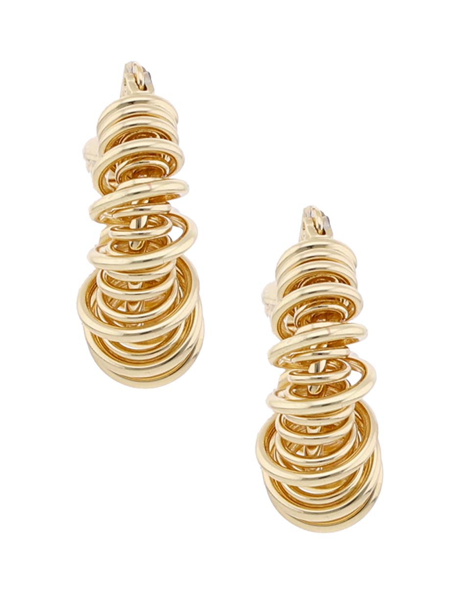 Aretes de aro acabado pulido 1