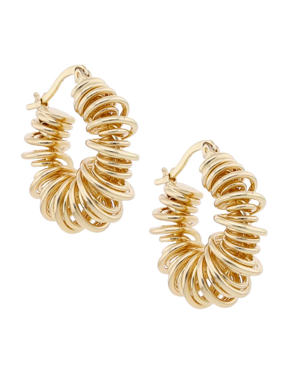 Aretes de aro acabado pulido 2