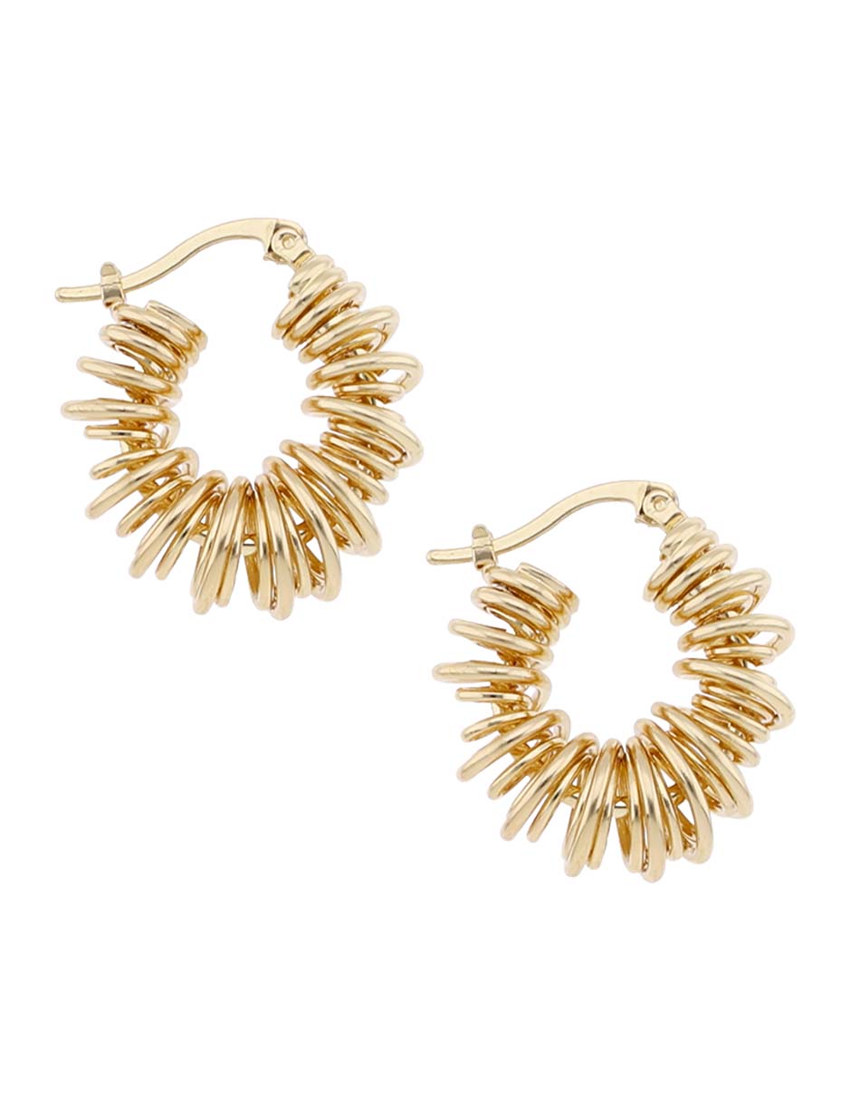 Aretes de aro acabado pulido 3