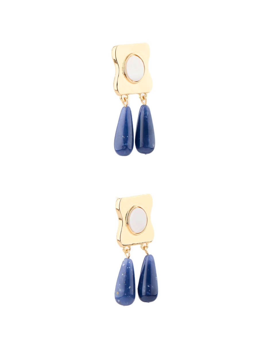 Aretes largos con acabado pulido 2