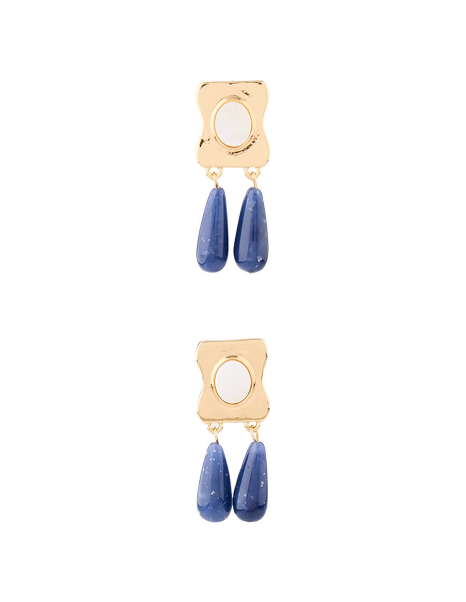 Aretes largos con acabado pulido