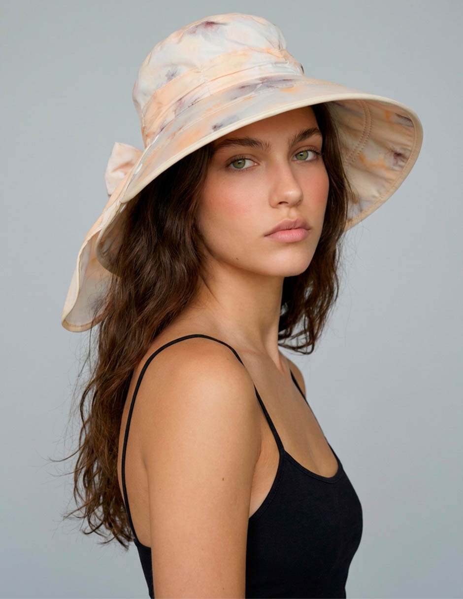 Sombrero ala ancha estampado floral 2