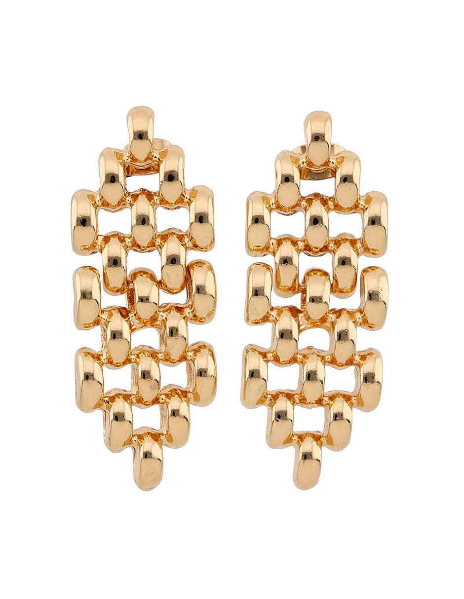 Aretes largos con acabado brillante 1