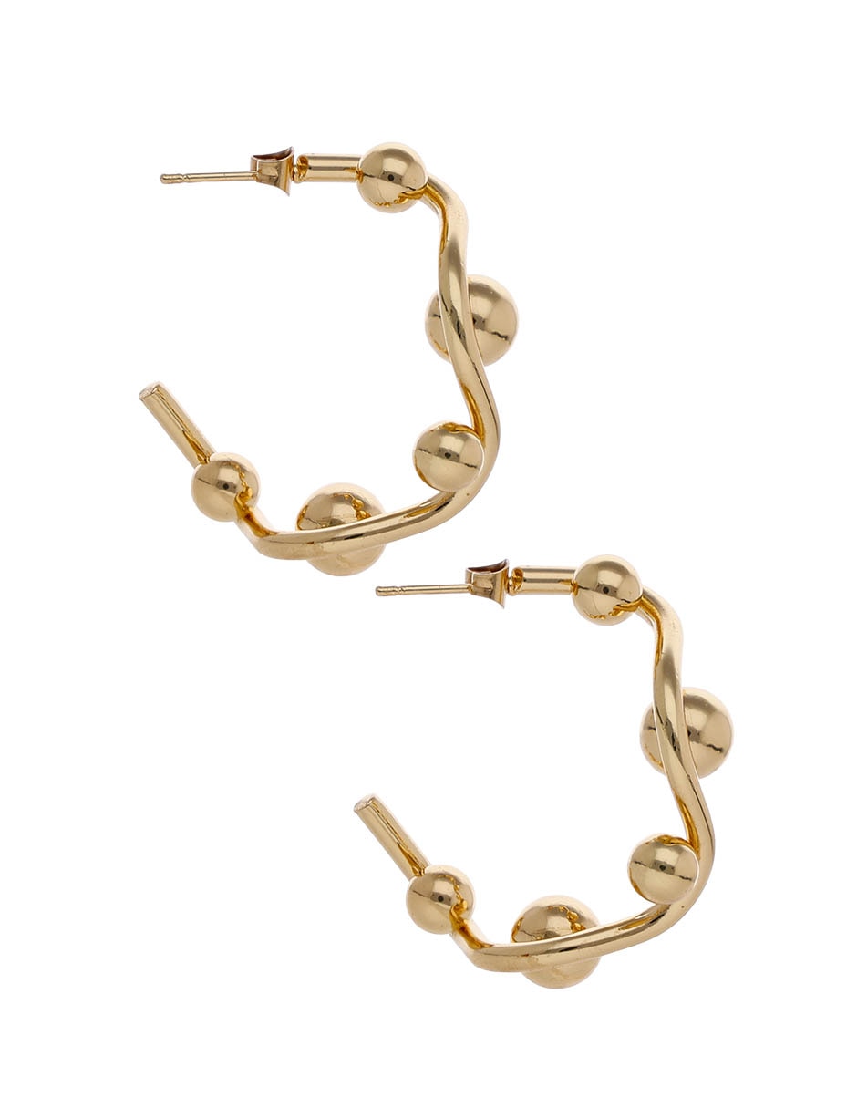 Aretes largos con acabado brillante 3