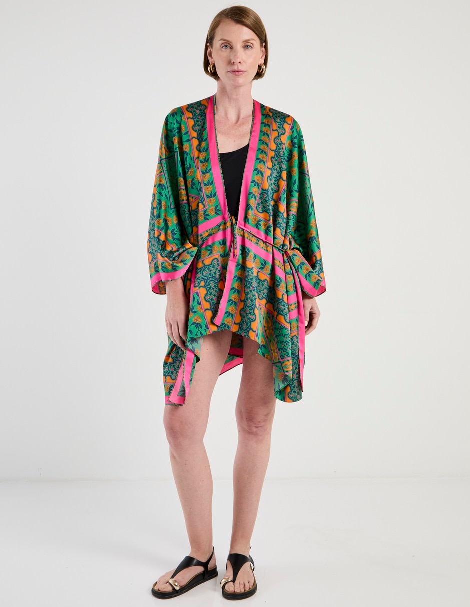 Salida de playa kimono Lien con amarre para mujer