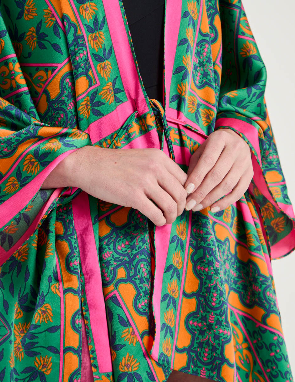 Salida de playa kimono Lien con amarre para mujer