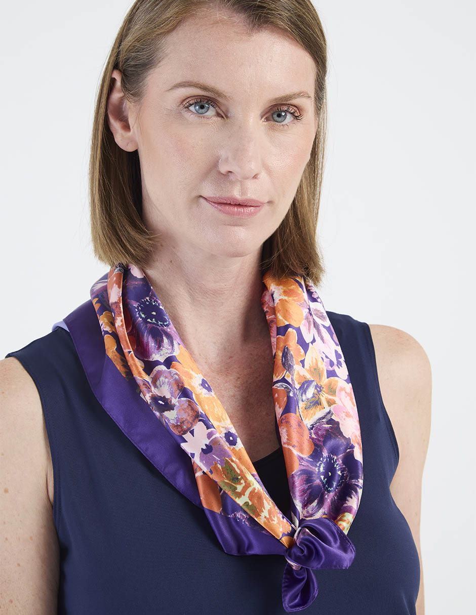 Mascada con estampado floral para mujer 3