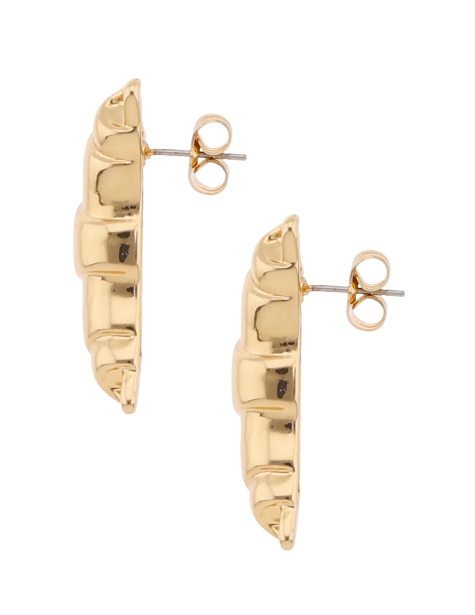 Aretes largos That's It con acabado texturizado