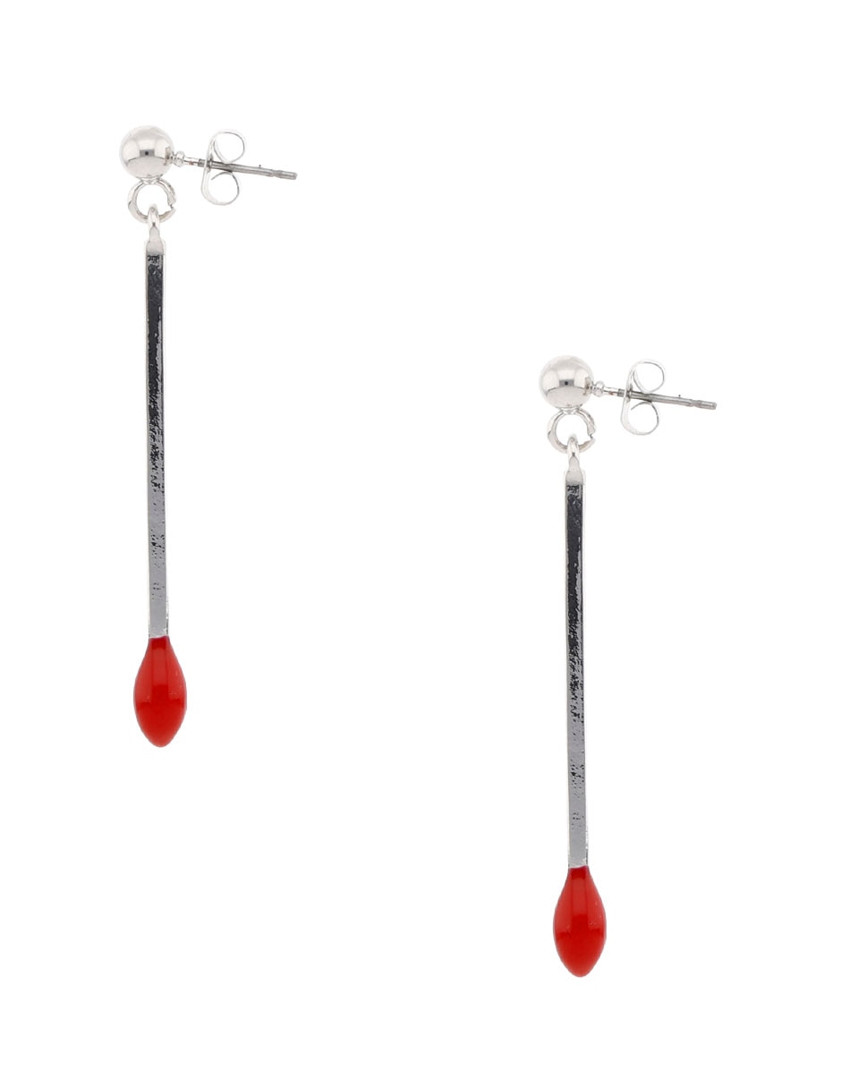 Aretes largos That's It con acabado brillante