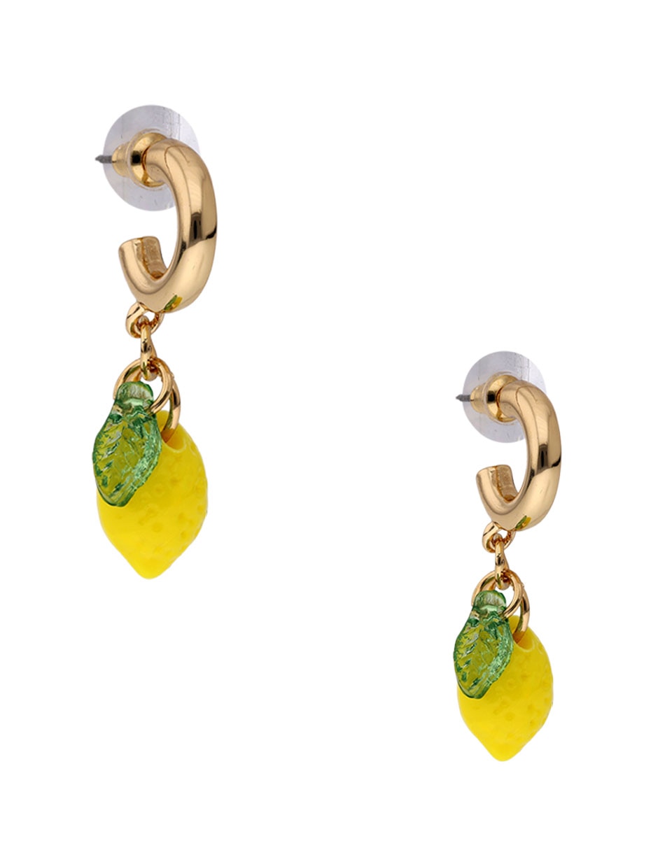 Aretes largos de limón 2