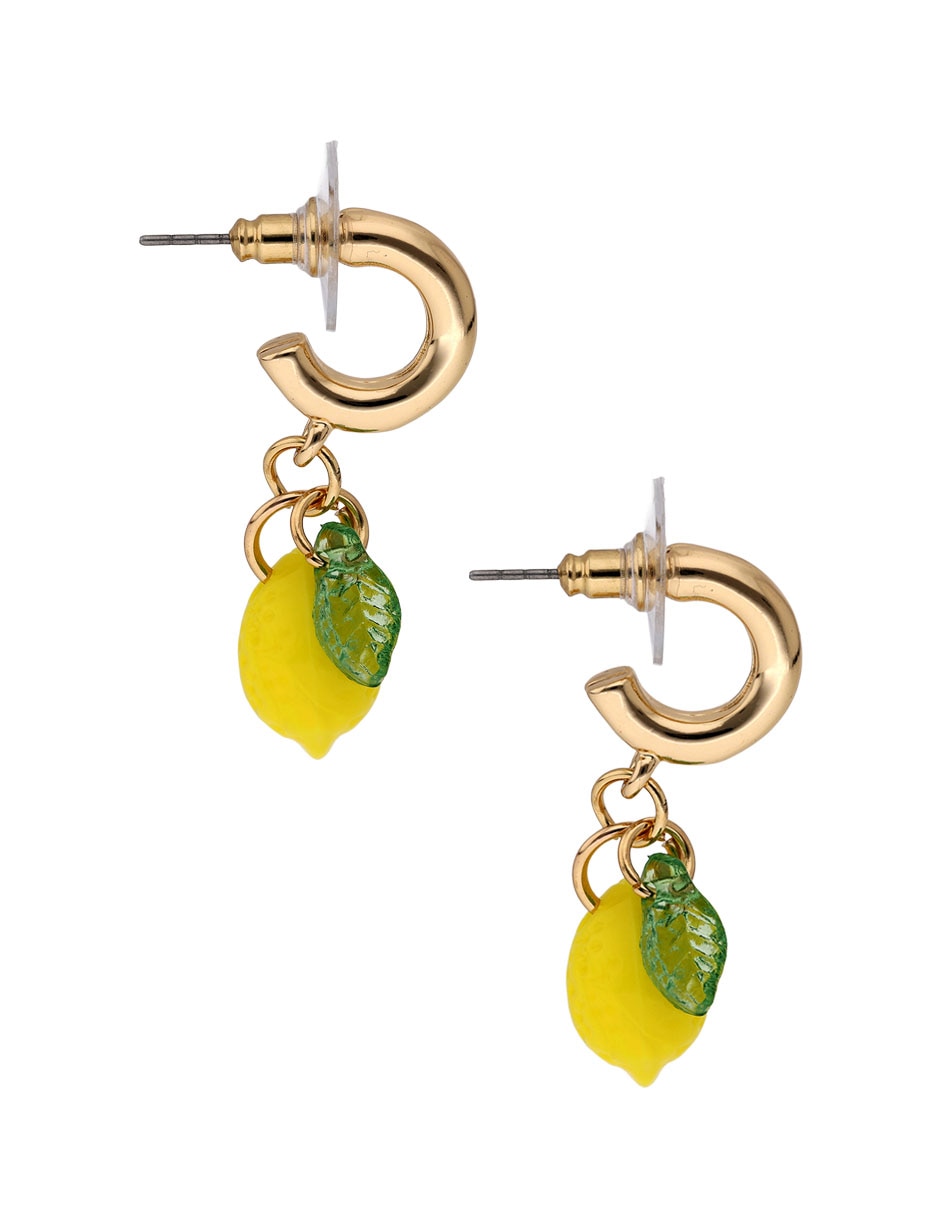 Aretes largos de limón 3