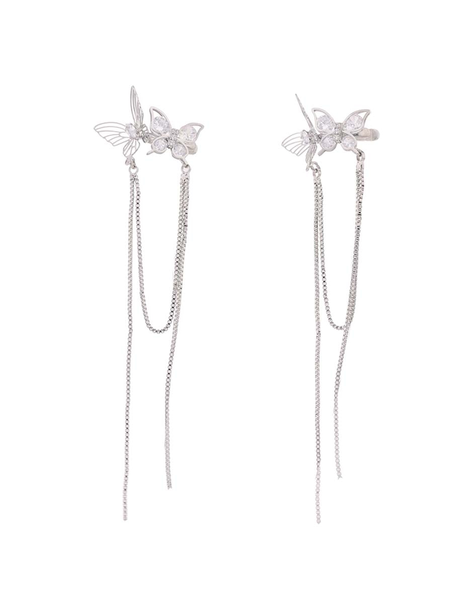 Aretes de mariposa con acabado brillante Aretes de mariposa con acabado brillante