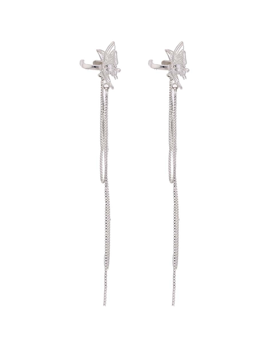 Aretes de mariposa con acabado brillante 3