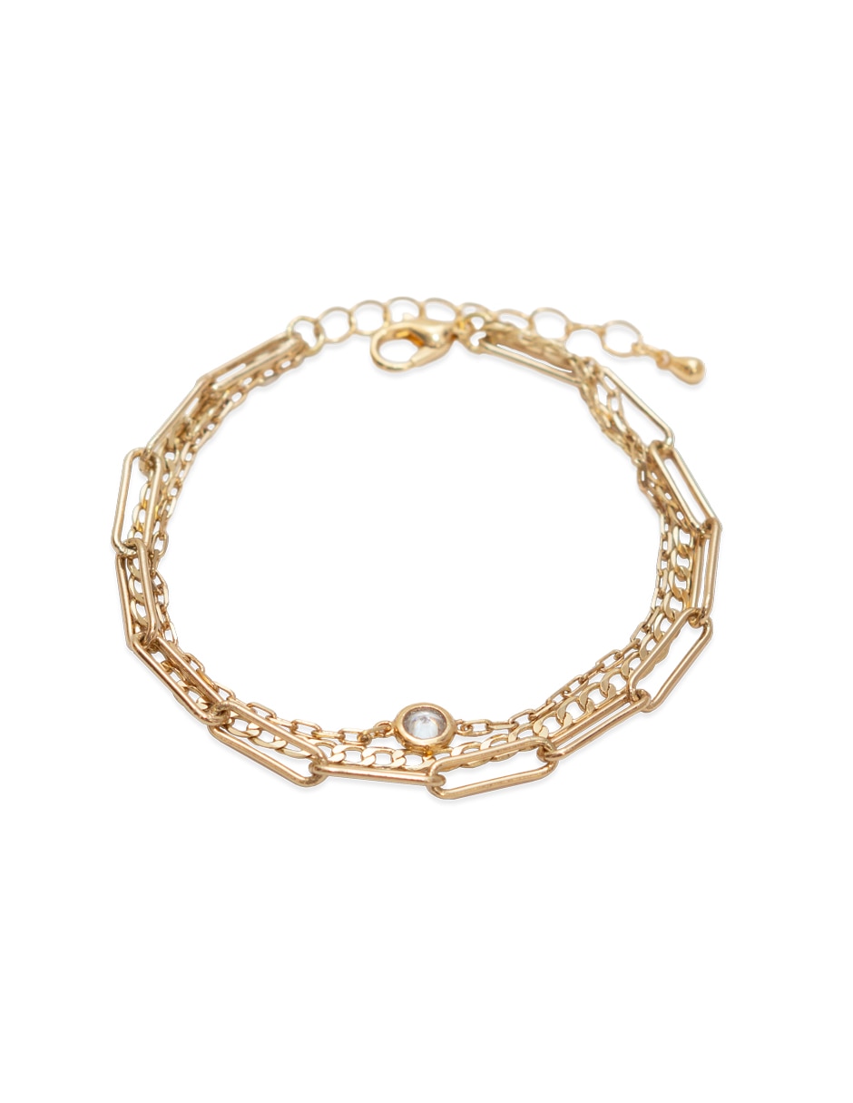 Pulsera con cristal acabado lustre