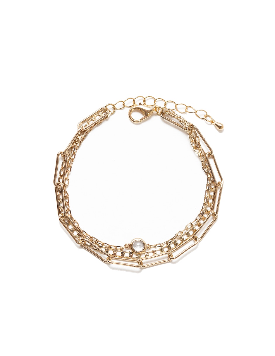 Pulsera con cristal acabado lustre 3