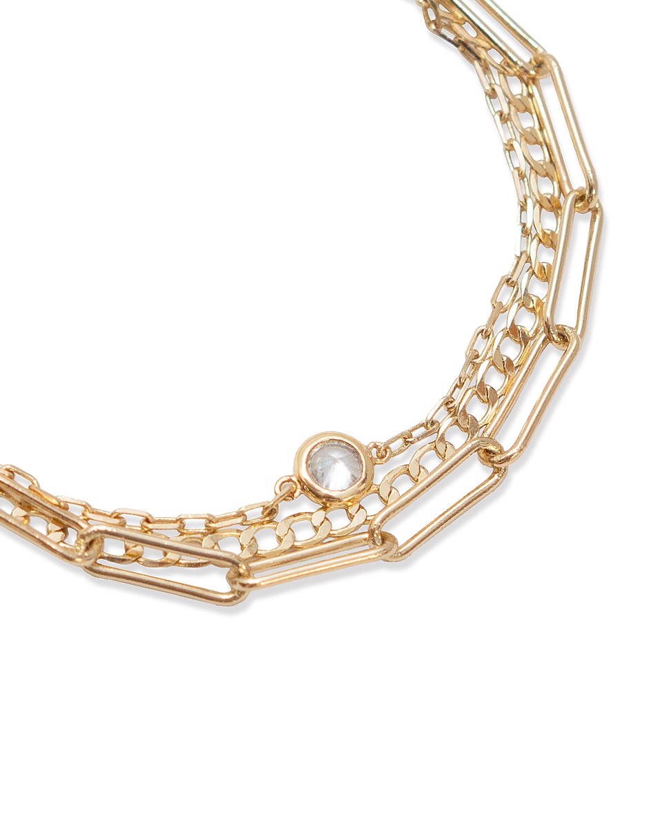 Pulsera con cristal acabado lustre 4