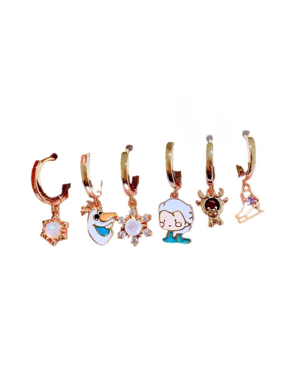 Set de aretes de corona Frozen 10 K con acabado pulido Set de aretes de corona Frozen 10 K con acabado pulido