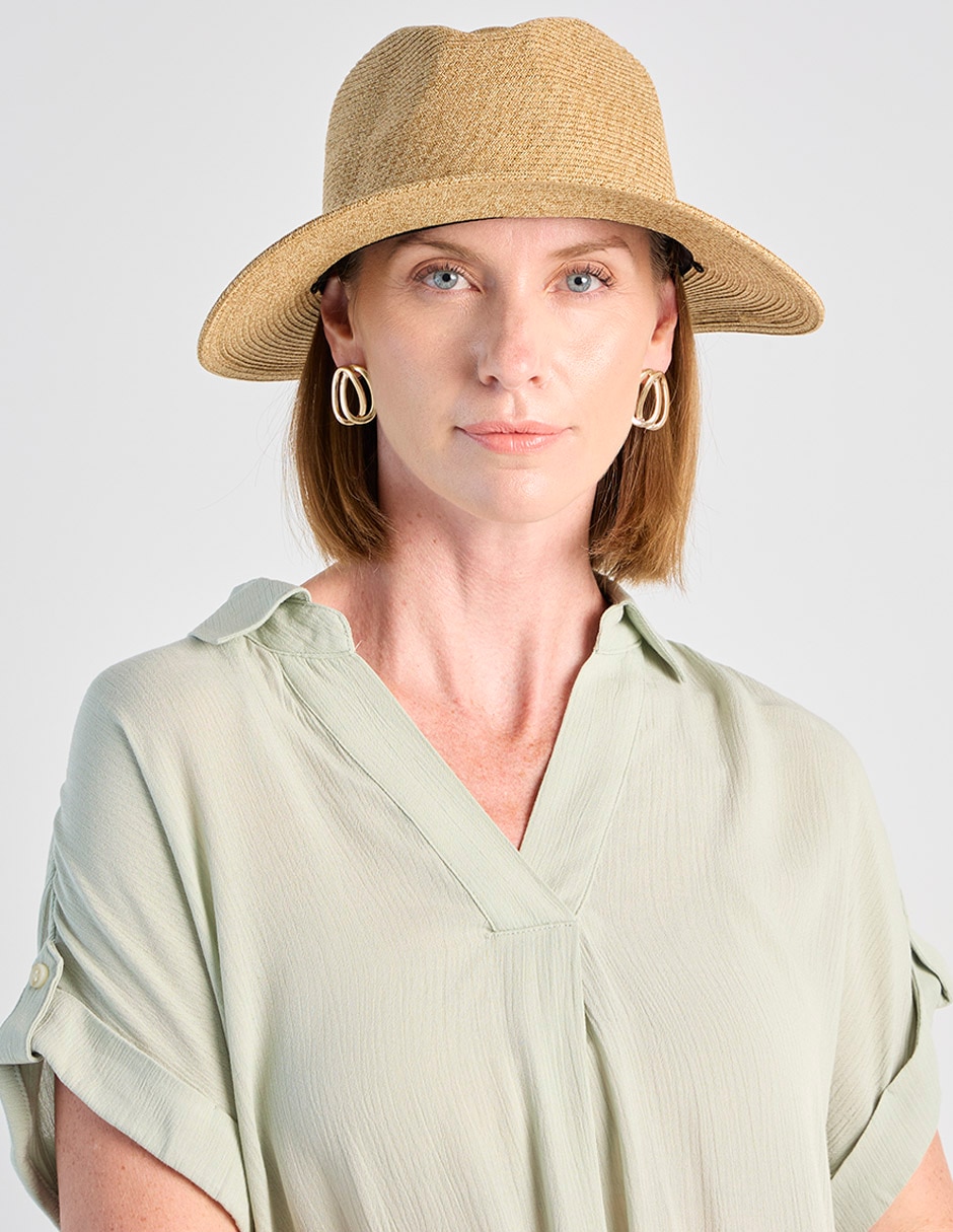 Sombrero Ala Mediana Estampado Liso 4