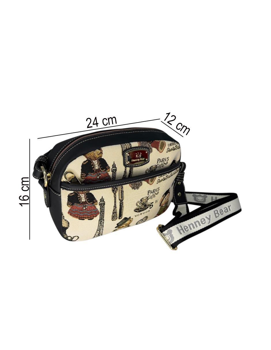 Bolsa crossbody Paris Bear para mujer 6