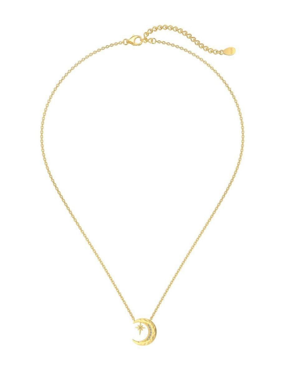 Collar de luna Astoria de plata con acabado baño de oro P 925 3