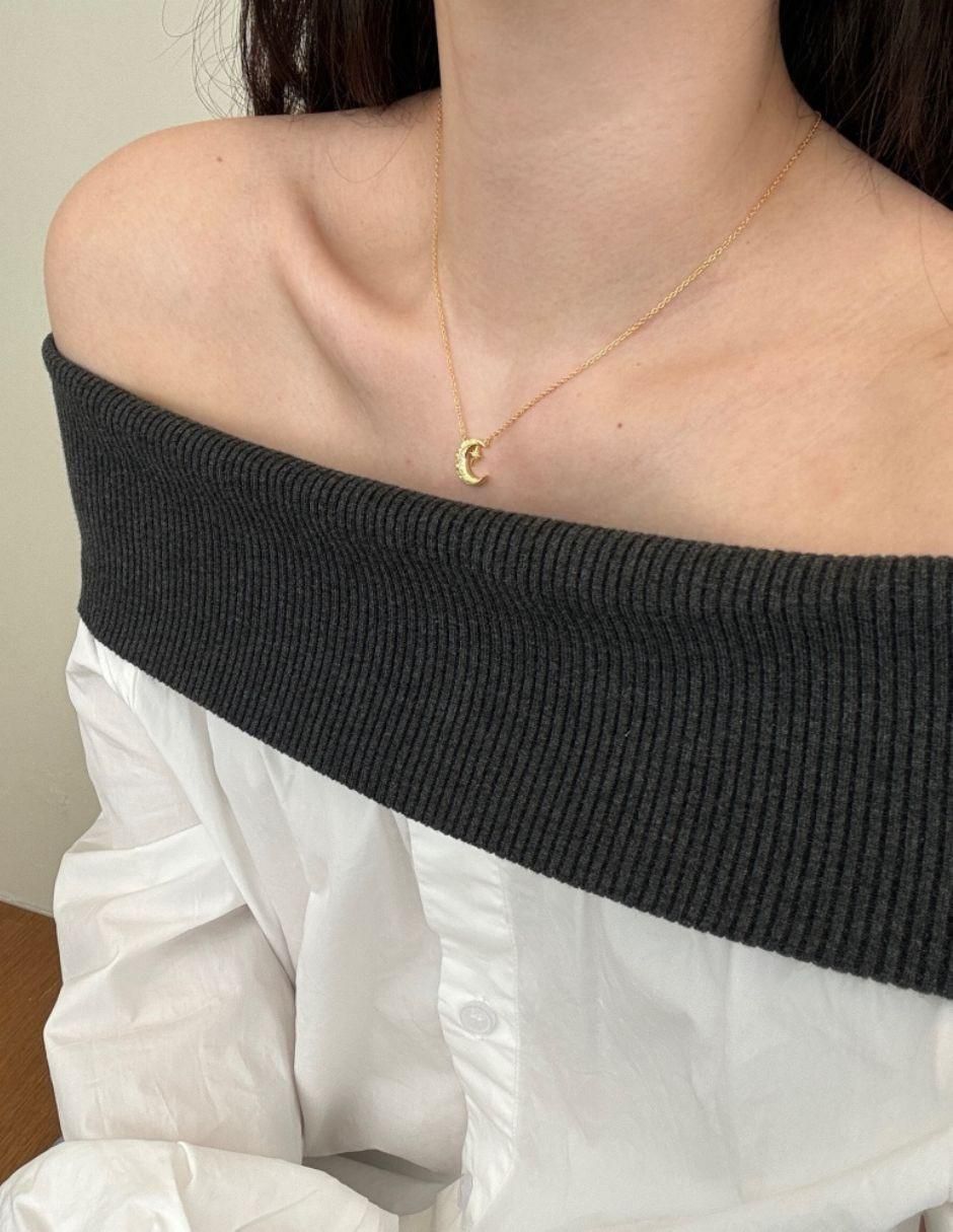 Collar de luna Astoria de plata con acabado baño de oro P 925 6