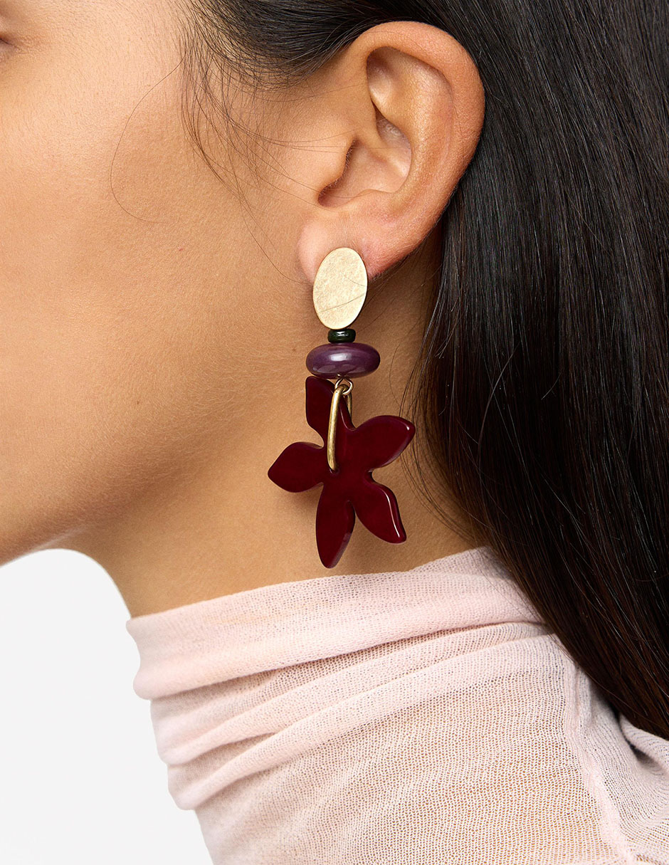 Arete individual de flor 2