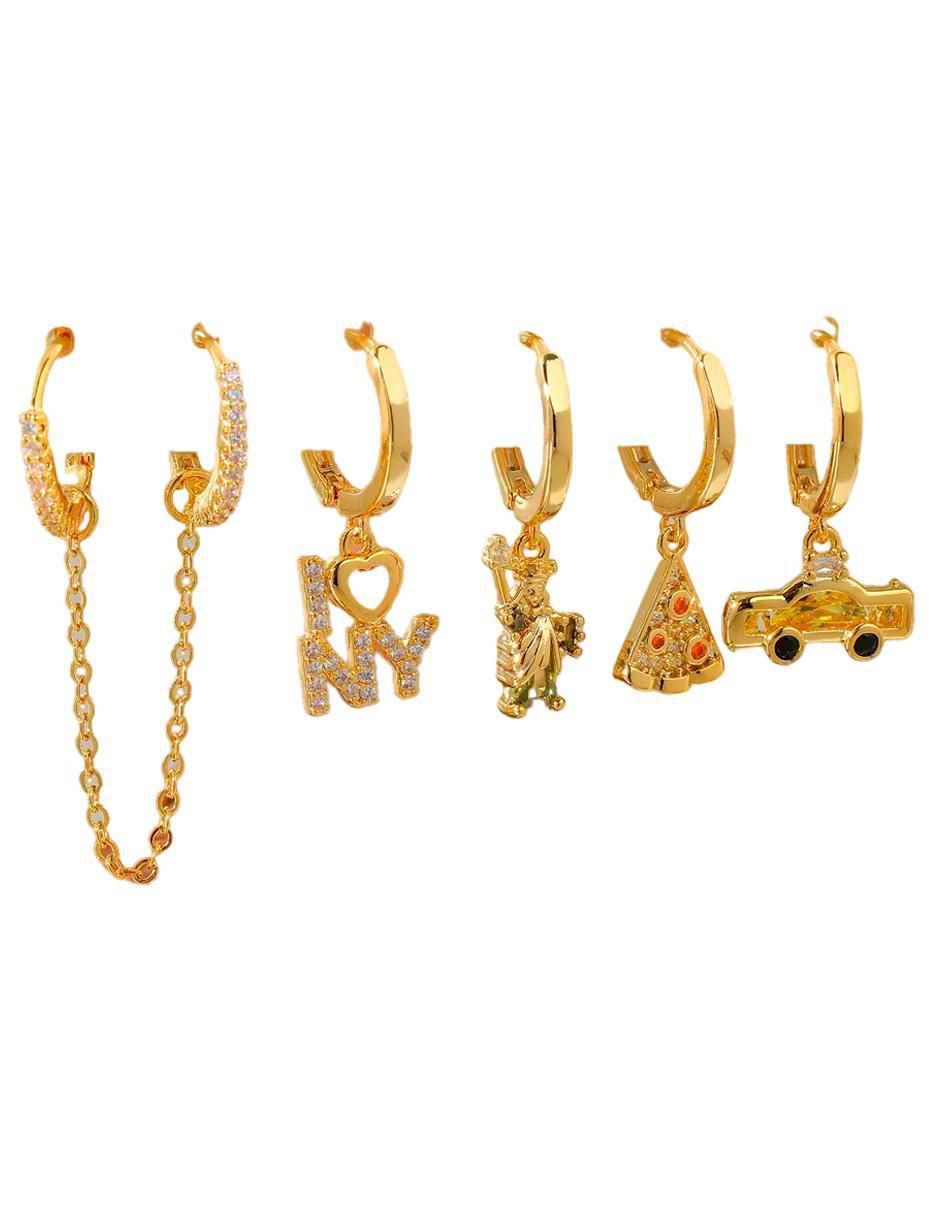 Aretes de aro con acabado pulido
