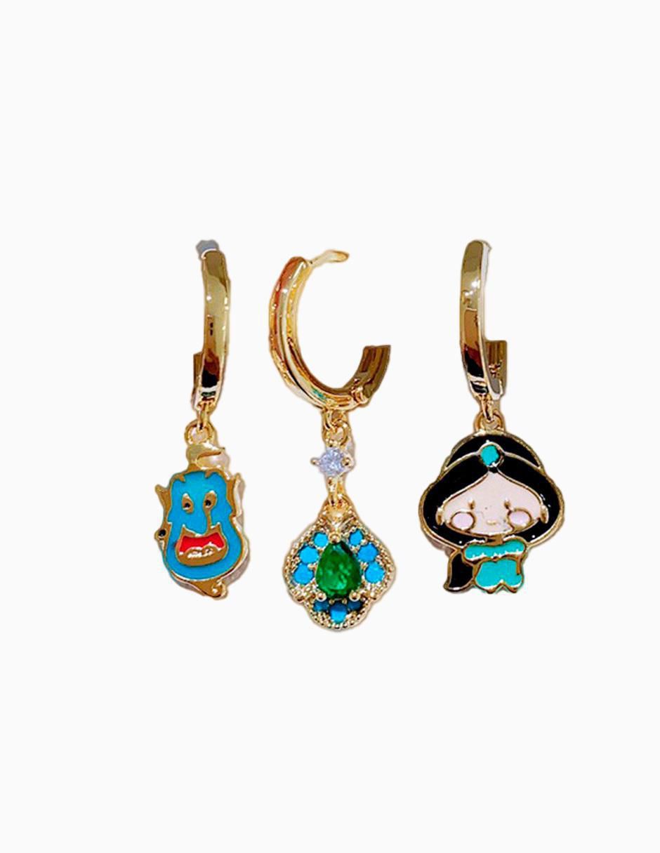 Set de aretes Jazmin con acabado pulido 2