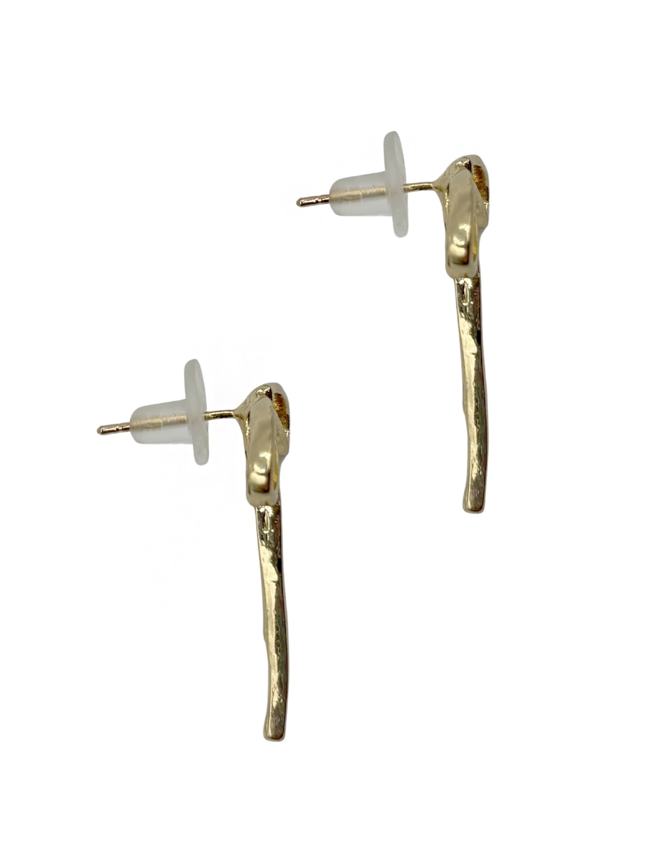 Aretes de moño con acabado liso 2
