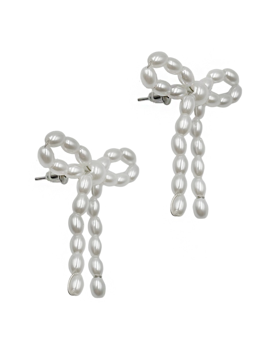 Aretes de moño con acabado texturizado 4