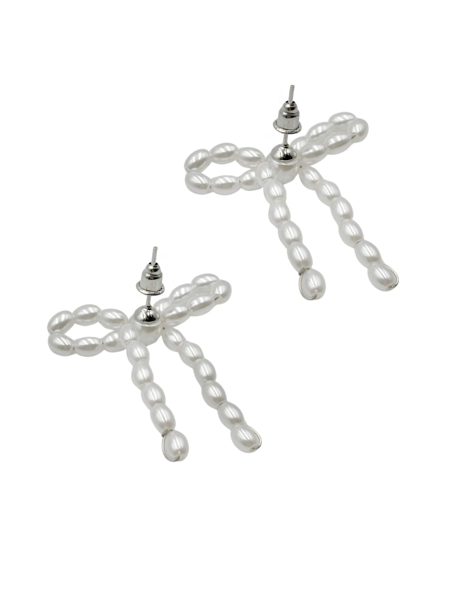 Aretes de moño con acabado texturizado 3