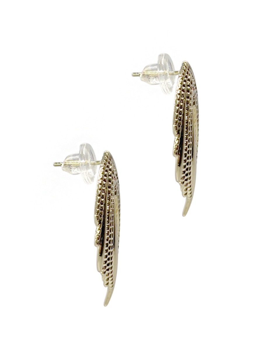Aretes largos de hoja 3