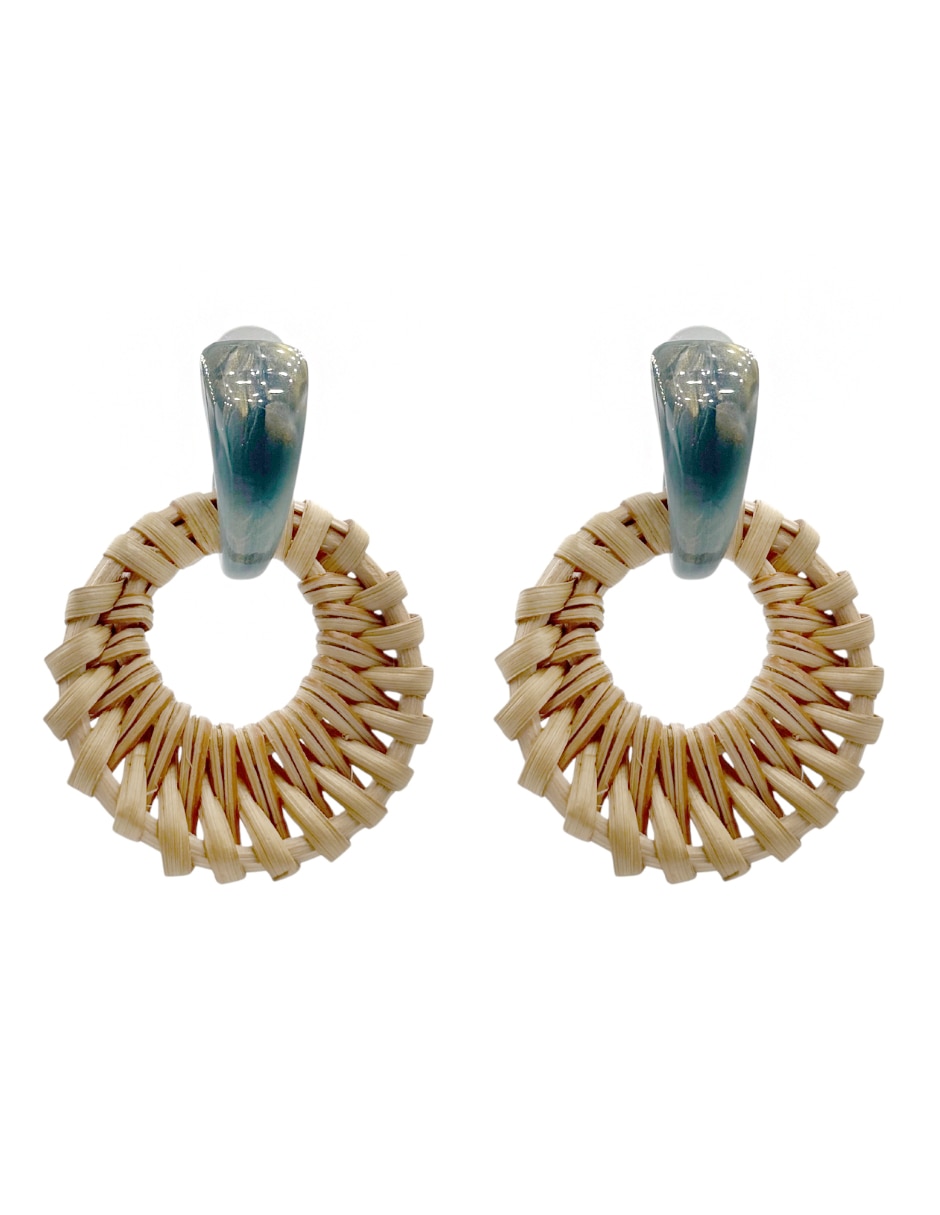 Aretes circulares con acabado texturizado