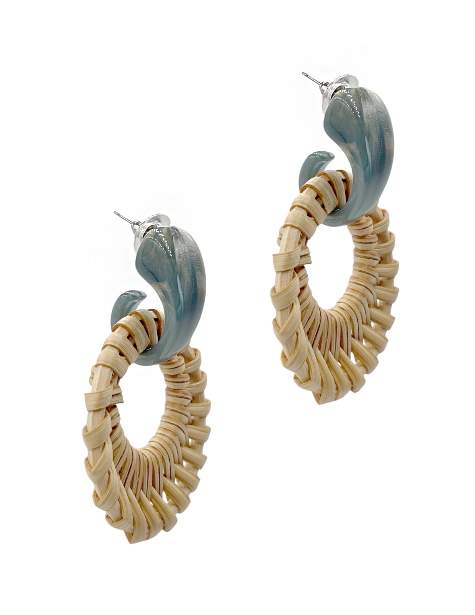 Aretes circulares con acabado texturizado 2